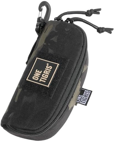 OneTigris Taktisch Brillenetui, Molle Brillentasche Wasserdicht Brillenbox für Damen Herren Radbrille Sportbrille Schutzbrillen Sonnenbrillen