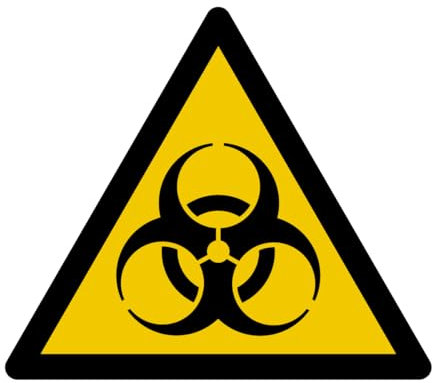 W009 - Gefahr biologische Risiken - Warnschild - Maße wählbar - Norm ISO 7010