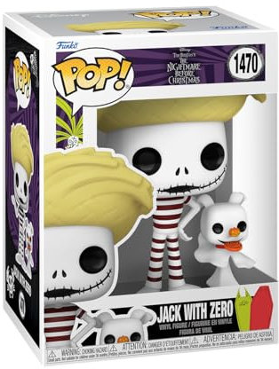 Funko Pop! & Buddy: The Nightmare Before Christmas - Jack Skellington with Zero - (Beach) - Figura de Vinilo Coleccionable - Idea de Regalo- Mercancia Oficial - Juguetes para Niños y Adultos