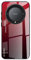 Dedux Custodia Cover per Honor Magic 6 Lite 5G (Magic6 Lite) / X9b, Custodia in Vetro Temperato a Colori Sfumati + Protettivo TPU Case Cover (Rosso/Nero)