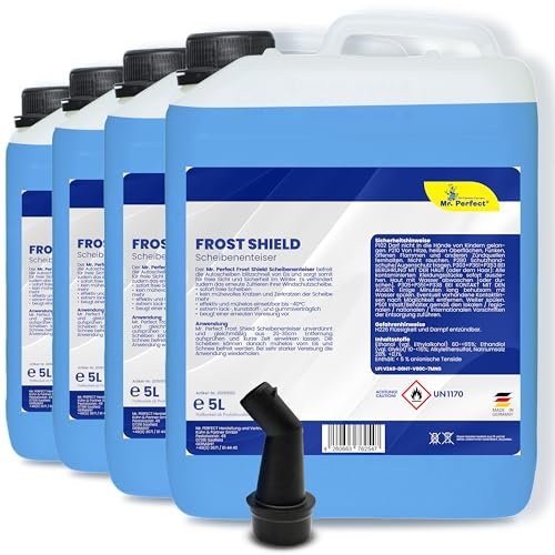 Mr. Perfect - Schnell wirkender Scheibenenteiser 4x5l | Effektiver Scheibenenteiser Nachfüller | Scheiben Enteisen ohne Kratzen | Schlierenfreies Scheibenenteisen | Wirksam bis -40 Grad