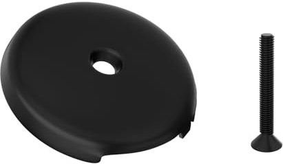 Badewannen-Überlauf-Abdeckung, Einzelloch, 8,9 cm, Überlaufplatte, Badewanne mit Schraube, für die meisten Standard-Badewannenabflüsse (Mattschwarz)