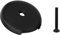 Misfart Couvercle de trop-plein à trou unique de 8,9 cm avec vis | Noir mat – 1 trou
