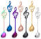Pleafind Note Coffee Teaspoons, 7pcs Stainless Steel Musical Coffee Gifts for Men, Cute Tea Spoons Set Ice Cream/Dessert/Stirring/Sugar Spoon, Christmas Birthday Men Gifts, Dishwasher Safe