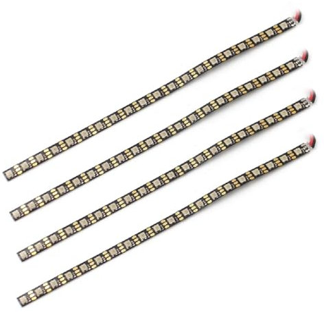 Sparkhobby LED-Lichtstreifen, 3,5 mm, WS2812, Placea de Tira, flexibler Chip, 5 V, mit 10 2020 LED, RGB-IC mit 50 mm Länge, für Whoop FPV (3,5 mm, 20 LEDs, 4 Stück)