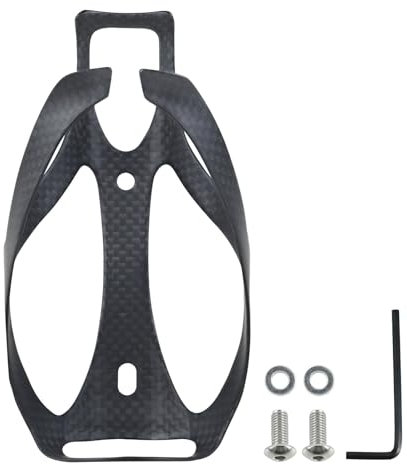 ROADNADO Carbon Fiber Bike Bottle Cage MTB Ultralight Adjustable Water Bottle Holder for Cycling Durable Bicycle Bottle Cage for Mountain Road Bike Upgrade Matte 1pc