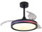 Mantra - Ventilador Lámpara LED RGB Raimbow NORTH de 40W y 28W de potencia Negro 2700K-6500K, 2500 Lm