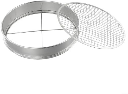 Colador de tierra de acero inoxidable para bonsái para macetas, 5 filtros intercambiables, filtrado eficiente