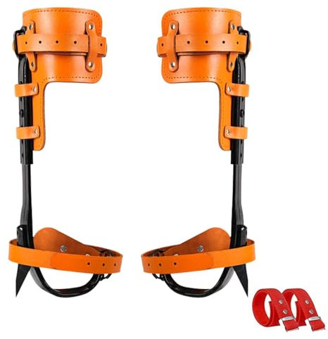 Tezklc Set di punte per arrampicata su alberi, ramponi per arrampicata su alberi, set di attrezzature per arrampicata su alberi con cintura di sicurezza, set di attrezzature per arrampicata sugli