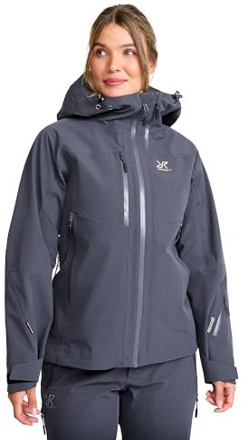 RevolutionRace Cyclone 3L Shell Jacket für Damen, Wasserdichte Jacke mit Recco-Reflektoren zum Wandern, India Ink, M
