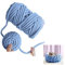 Sperrige Armstricken Wolle, 1000g Dicke Wolle Zum Handstricken,Sperriges Vorgarn Für Armstricken, Wolle Zum Häkeln, Sperrige Textilgarn zum häkeln für körbe, Decke, Kissen(blue)