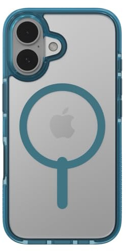 ZAGG Santa Cruz Snap Graphene-Reinforced Case for iPhone 16 Pro Max [6.9-Inch], MagSafe Compatible, Anti-Yellowing, Scratch-Resistant, Slim Design, Shockproof Phone Back Cover (Retro Blue)