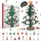 DIDUDE Holz Weihnachtsbaum, DIY zusammengebauter Mini Weihnachtsbaum,Holz Weihnachtsbaum mit hängender Dekoration, 3D-Weihnachtsbaum Desktop Weihnachtsdekoration, Innen-Weihnachtsdekoration