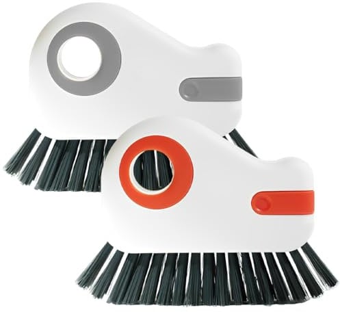 NHQZ 2 Pezzi Multifunzionale Fessure Spazzola Scanalature Finestre Multifunzionale Finestre Pulizia Persiane Strumento di Pulizia per Porte Finestre e Spazi Vuoti Spazzola