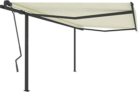 Furniture Select Manual Markise mit Pfosten 4x3,5 m Creme