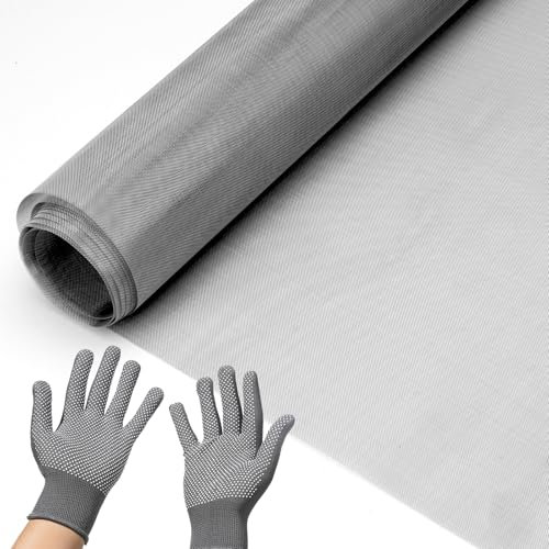 Malla metálica de malla fina, hojas de filtro de insectos de acero inoxidable, mosquitera para ventanas, mosquitera para puertas, evita la entrada de ratones (30 x 200 cm)
