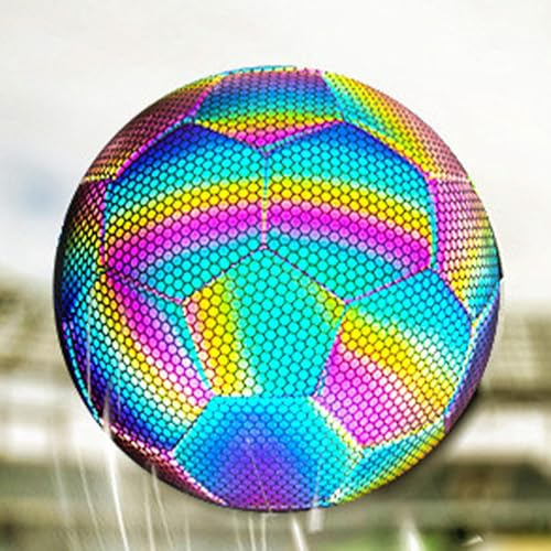 Generisch Leuchtender Fußball Größe 4/5, Heller Fußball, Im Dunkeln Leuchtender Fußball, Reflektierender Fußball, Heller Fußball Leuchtender Ball, Holografischer Fußball Für Kinder Erwachsene Outdoor