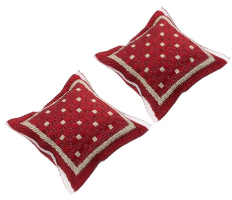 PRETYZOOM 12 Maßstab Puppenhaus Miniatur Kissen Entzückende 2 Stücke Dekorative Wurfkissen Für Puppenhaus Lieferungen