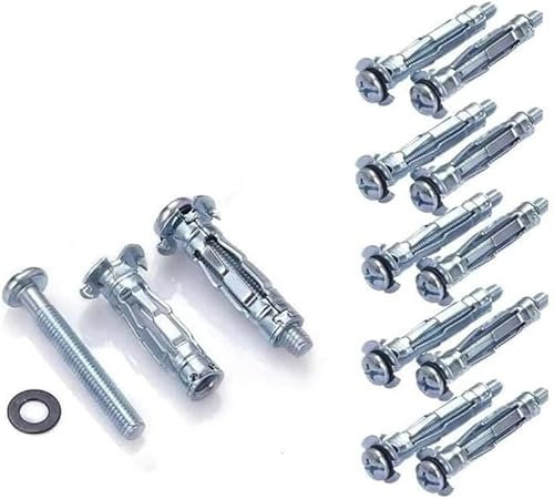 Bulloni Bulloni di espansione Bulloni di espansione, bulloni di ancoraggio, cartongesso, cartongesso, tassello per cavità, muro cavo, viti di espansione per soffitti, gesso (un colore M6 X 52 mm)