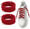 AJUNLKVDR Lot de 2 Paires de Lacet Peluche Lacet Fluffy - 120 cm Ronds,Épais,Lacets de Sport,Lacets de Campus - Élastiques Universels,Doux de Rechange,Taille Unique (rouge)