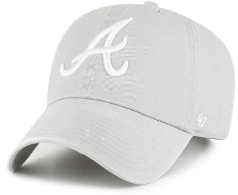 '47 Brand Relaxed Fit Cap - CLEAN UP Atlanta Braves grau