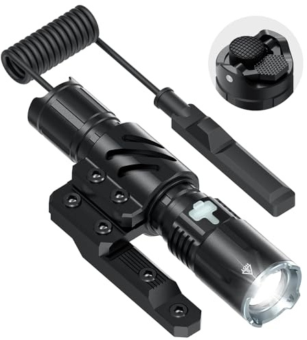 Feyachi FL26 LED Taschenlampe, 2000 Lumen Extrem Hell Taschenlampe, Flashlight Zoombare IPX7 Wasserdicht, mit 4 Lichtmodi für Camping Wandern Notfälle