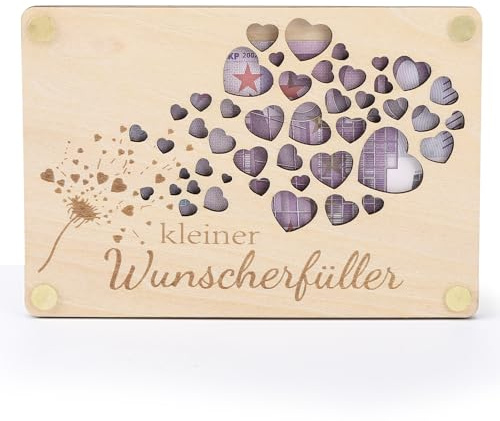 Vyuwast Carte de vœux en bois pour cadeau en argent, emballage créatif pour anniversaire, mariage, cérémonie de jeunesse et confirmation - Emballage cadeau original pour hommes et femmes