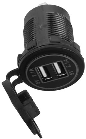 MUELODSIC Chargeur USB Étanche Double Ports pour Et Véhicules Adaptateur De Charge Rapide pour Téléphone Support Intégré pour Navigation Et Appels