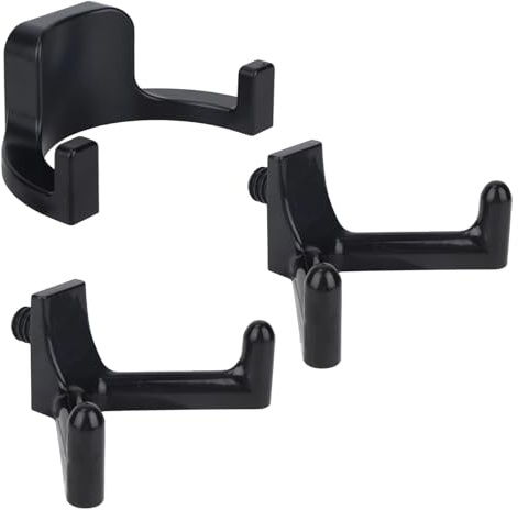 lasuroa 3stk Lagerschuppenhaken für Suncast & Craftsman, Schwarze Werkzeugaufhänger Kunststoff Haken Garagenlagerschuppenregale Zubehör Lebenslanger Organizer für Rechen Schaufeln Hämmer(2 V und 1 U)