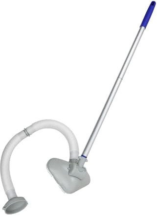 Folpus Juego de manguera de aspiradora de piscina con cepillo, bañera de hidromasaje con manguera flexible para escombros de arena de esquina hojas de