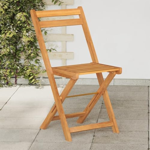 Ziaphsol Bistrostühle 8 STK. Klappbar Massivholz Akazie, 40x51x80cm, Ölbehandelt, Garten Terrasse Balkon, Langlebige Outdoor Stühle für Außenbereiche