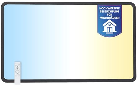 LECOM LED Panel 60x90 Dimmbar 6500lm 3000-6000K CRI93 Schwarz Aufbau mit FB | LED Deckenpanel CRI93+ natürliche Farben, 6500 lm starker Lichtstrom. Ideal für Großraumbüro, Fotostudio, Galerie, Atelier.