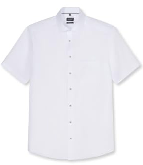 OLYMP Herren Hemd Kurzarm Regulär 124912 | Hemd, keine Manschette, Modern Fit, 100%Baumwolle