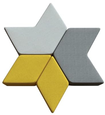 KIBONCY Dreieckiges Sofa-Ensemble aus Baumwolle und Leinen for Ausbildungseinrichtungen, Schulen Empfangs- und Ruhebereiche in Firmenhallen, anwendbar for Büro- und Entspannungsbereiche(A)