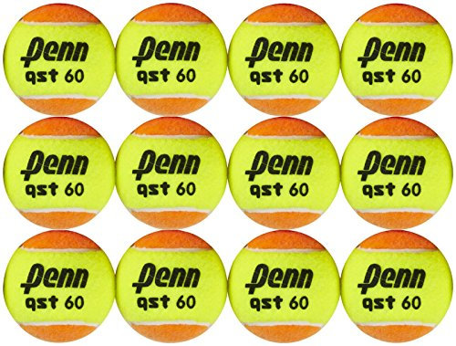Penn QST 60 Orange Tennis Balls, 12 Ball Mesh Bag