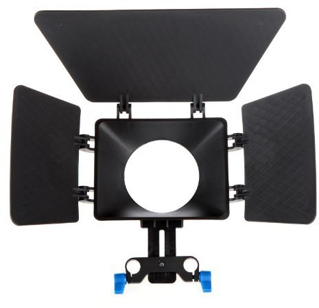Fotga DSLR Matte Box Mattebox Sonnenblende für 15mm Rail Rod Schienen (Rod Support Follow Focus Rig für 5DII III 7D 60D 550D 600D D90 GH4 GH5 A7
