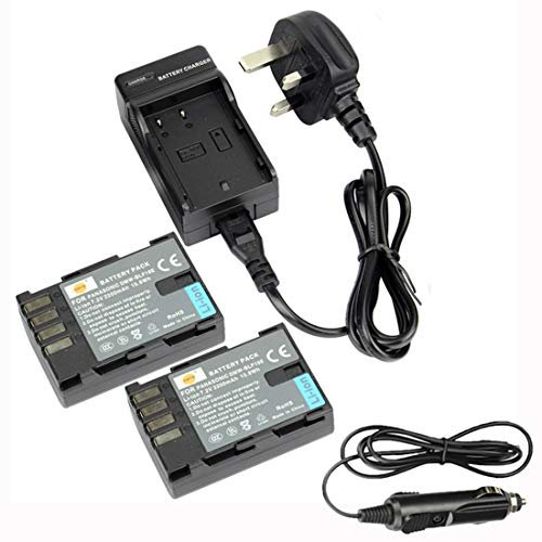 DSTE® 2x DMW-BLF19E Rechargeable Li-ion Battery + DC141U Travel and Car Charger Compatible with Panasonic Lumix DMC-GH3A DMC-GH3AGK DMC-GH3GK DMC-GH3H DMC-GH3HGK DMC-GH3KBODY DMC-GH4H DMC-GH4 Camera