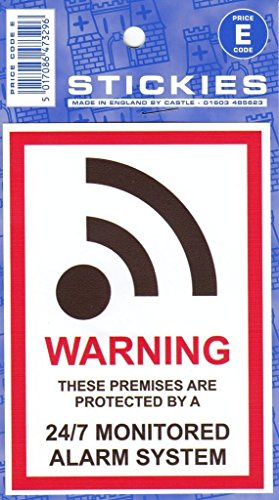 Castle Monitored Alarm System Warning Sign Sticker Work Home Safety Security Stationary