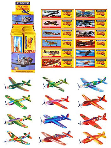 Guilty Gadgets 12 X Flying Glider Planes Party Bag Fillers Toys Game Prizes Childrens