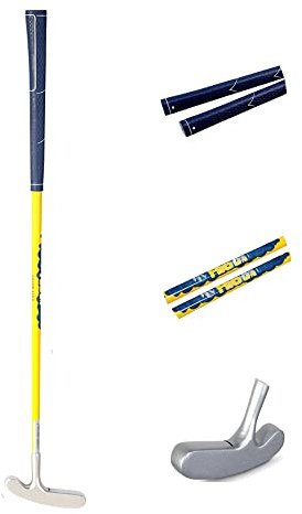 Acstar Two Way Junior Golf Putter Graphite Kids Putter Both Left and Right Handed Easily Use for Kids Age 3-5(Silver Head+Yellow Shaft+Blue Grip,25 inch,Age 3-5)