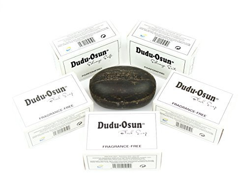 5er Pack Dudu Osun Parfümfreie Schwarze Seife aus Afrika - Original Black Soap Fragrance-free 5x150g