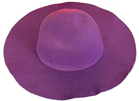 KarnevalsTeufel Damen Schlapphut aus Filz in Lila Größe: ca. 58cm