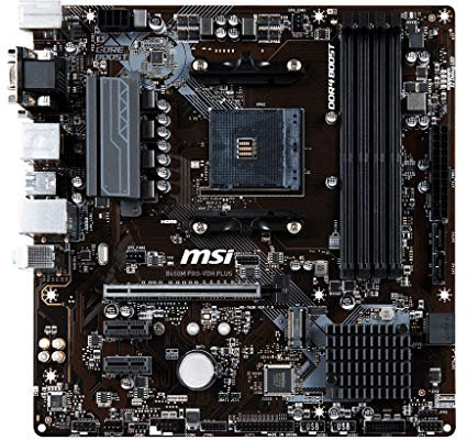 MSI B450M Pro-VDH Plus - Placa Base (Chipset AMD B450, DDR4 Boost, Realtek LAN, Audio Boost, HDMI, X-Boost, soporta AMD pocesadores) Color Negro