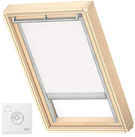 VELUX Original Solar-Verdunkelungsrollo, C02, Weiß, Silberne Seitenschienen, Vorherige Version