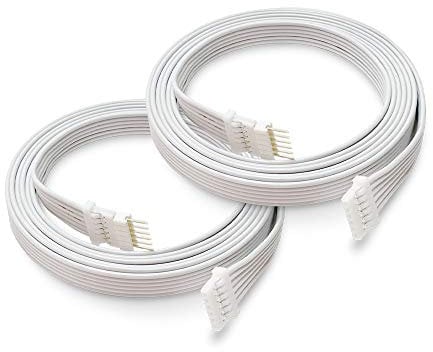 LIGHT SOLUTIONS 1m Verlängerungskabel für Philips Hue Lightstrip V4 & Solo lightstrip Beleuchtung - LED-Band LED-Streifen LED-Beleuchtung - Verlängerung Erweiterung Kabel Strom - in weiß (2 stück)