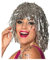 PAPSTAR NEU Perücke Damen Lametta Folie, Disco, Silber - Haarnetz