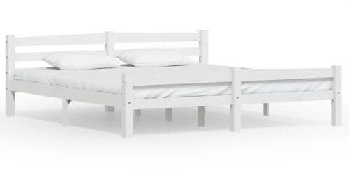 vidaXL Massivholzbett Weiß Kiefer 180x200 cm