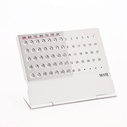 Ultradünner Metall-Desktop-Kalender Super Ewiger Kalender Einzigartig 100 Jahre Tischkalender Büro-SchreibtischdekorationDauerhaft Nützlich und praktisch Nettes Design Praktisches Design und langl