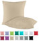 BaSaTex Doppelpack Baumwolle Renforcé Kissenbezug 50x50 | Kissenbezüge 100% Baumwolle | Kissenhüllen in Cappuccino Beige