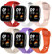 BDIG 6PCS Cinturini per Xiaomi Redmi Watch 3, Braccialetto Cinturino in Silicone Colorato di Ricambio Anti-Perso Progettato Accessori Tracker（Non compatibile con Redmi Watch 3 active）